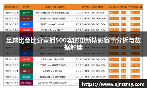 足球比赛比分直播500实时更新精彩赛事分析与数据解读